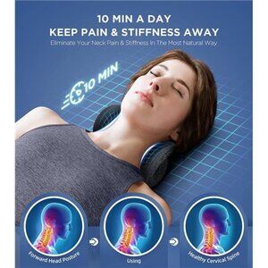 Neck Stretcher with Magnetic Therapy Cover, 2 Modes Pain Relief